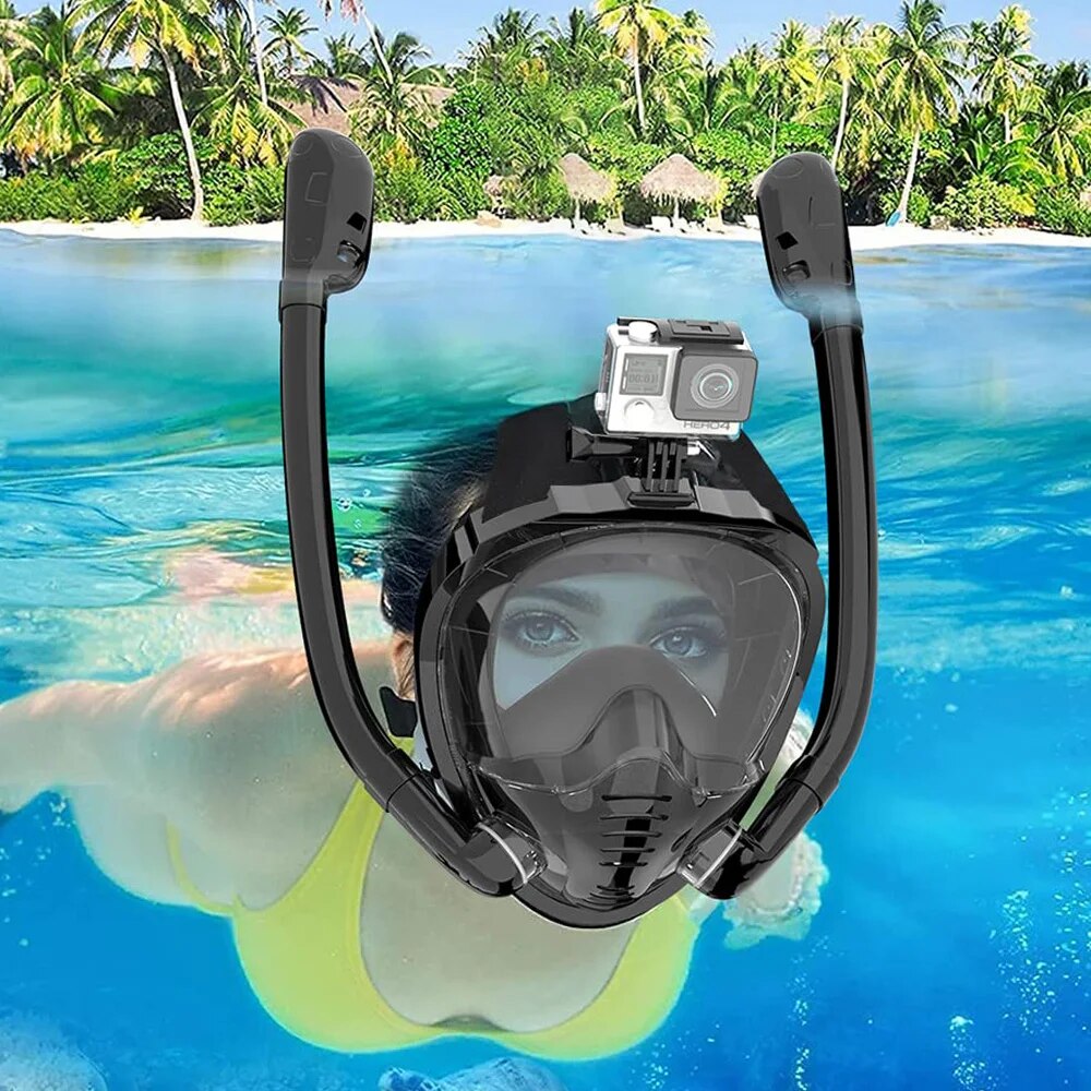 Full Face Snorkel Mask 180°Pan - Anti Pollution Mask 评论和价格